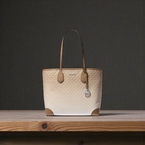 Michael Kors Eva Large Ombré Signature Logo Tote Bag in “Husk”